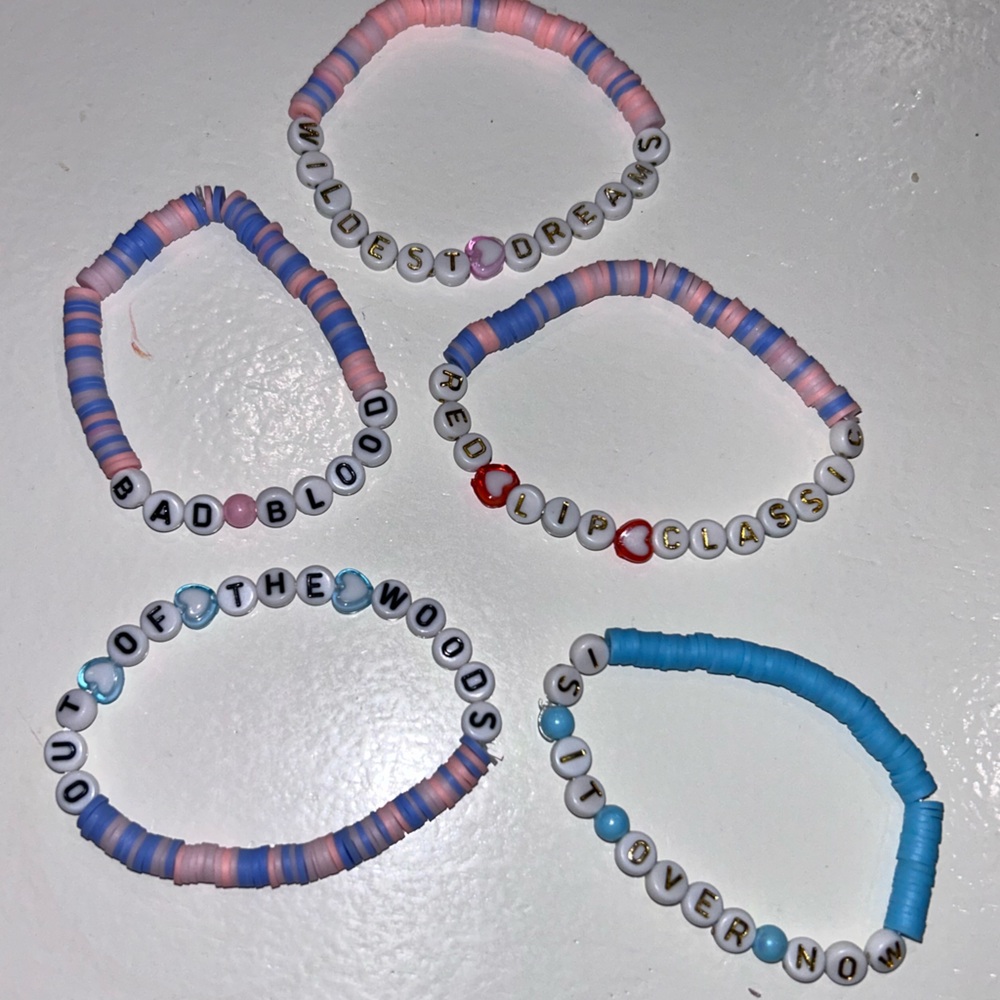 Taylor Swift Eras Tour Friendship Bracelet Stack - 5 1989 Lyrics Era